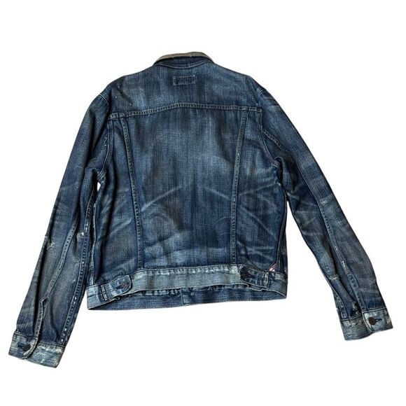 Y2K Polo Ralph Lauren Denim & Supply Distressed Trucker Jacket Large - Picture 6 of 12